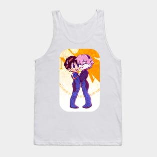 NGE: DANCE TO THE END KAWORU X SHINJI NERV LOGO ORANGE Tank Top